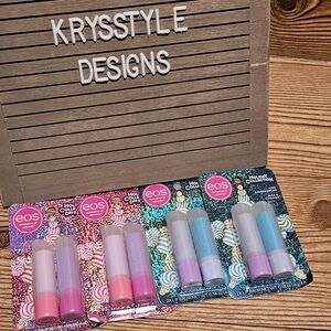 EOS Chapstick Lip Balm Lot Lippies 4 items NEW